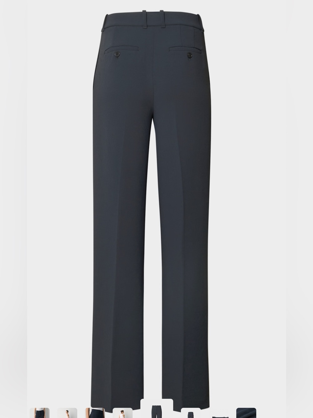 Aritzia The Agency Crepette Pant in Dark Night Navy - Picture 2 of 6
